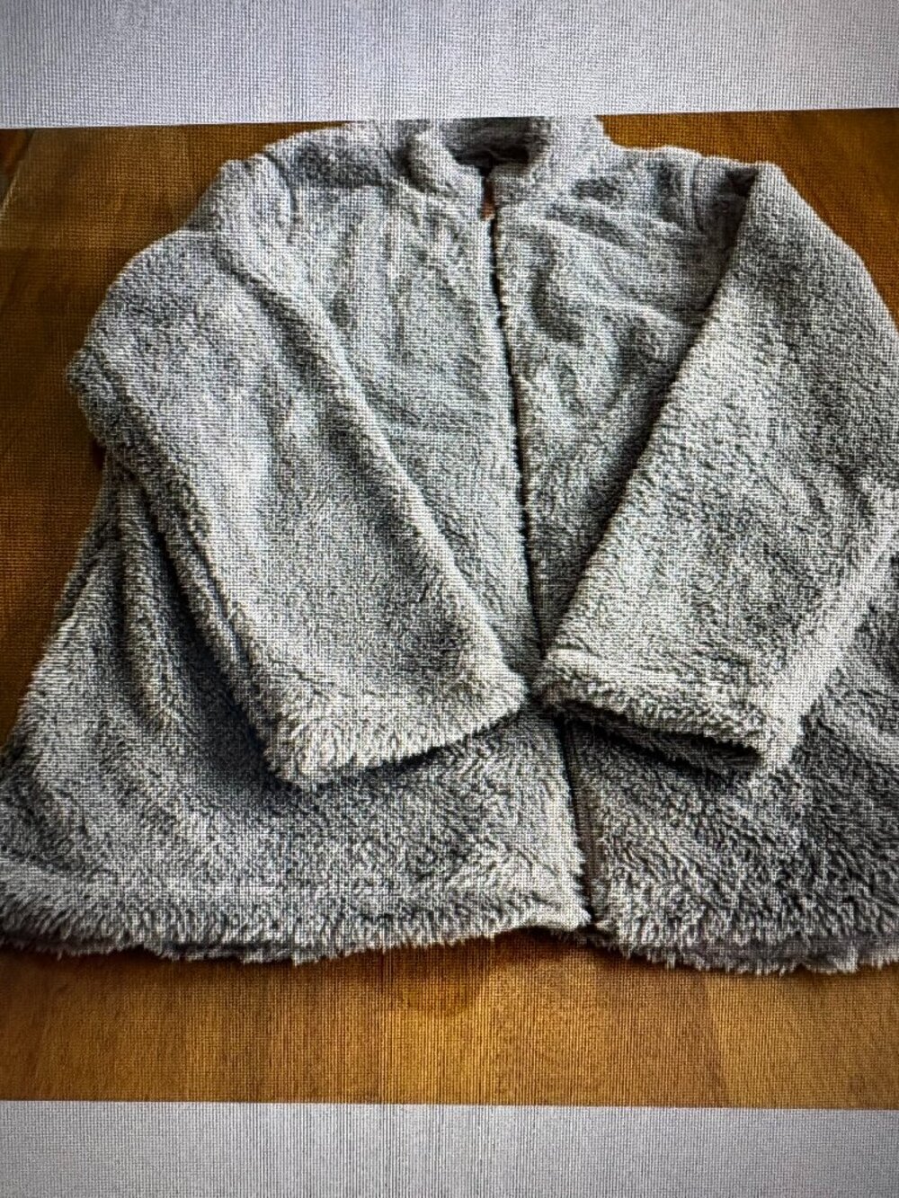 NWOT Vermont Country Store's Women's High Pile Plush Gray Fleece Jacket  XL